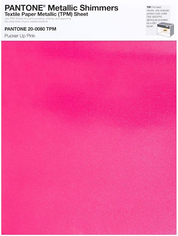 Pantone Metallic Shimmer TPM, 8.5x11 Inch Sheet, 20-0080 Pucker Up Pink