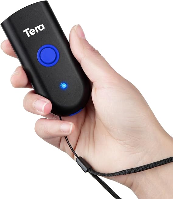 Tera Barcode Scanner Wireless Portable: 1D Laser Mini Pocket Reader, 1100L