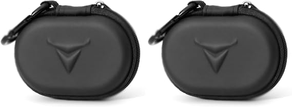 Decibullz - Zipper Headphones Carrying Case, Perfect for Earphones and Earplugs (Black) (Pack of 2)