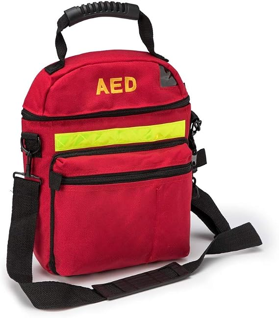 First Aid Bag AED Medical 1st Aid Empty Rescue Defibrillator First Responder Bags for Emergency Critical Healthcare Protection (Bag Only) (Red)