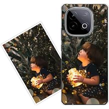 Sunrive Personalised Custom Case compatible with Iqoo Z10 Turbo+, Soft TPU Clear Shock Absorbing Customised Cover with your own photo, image, Picture, or text Make Your Own Case