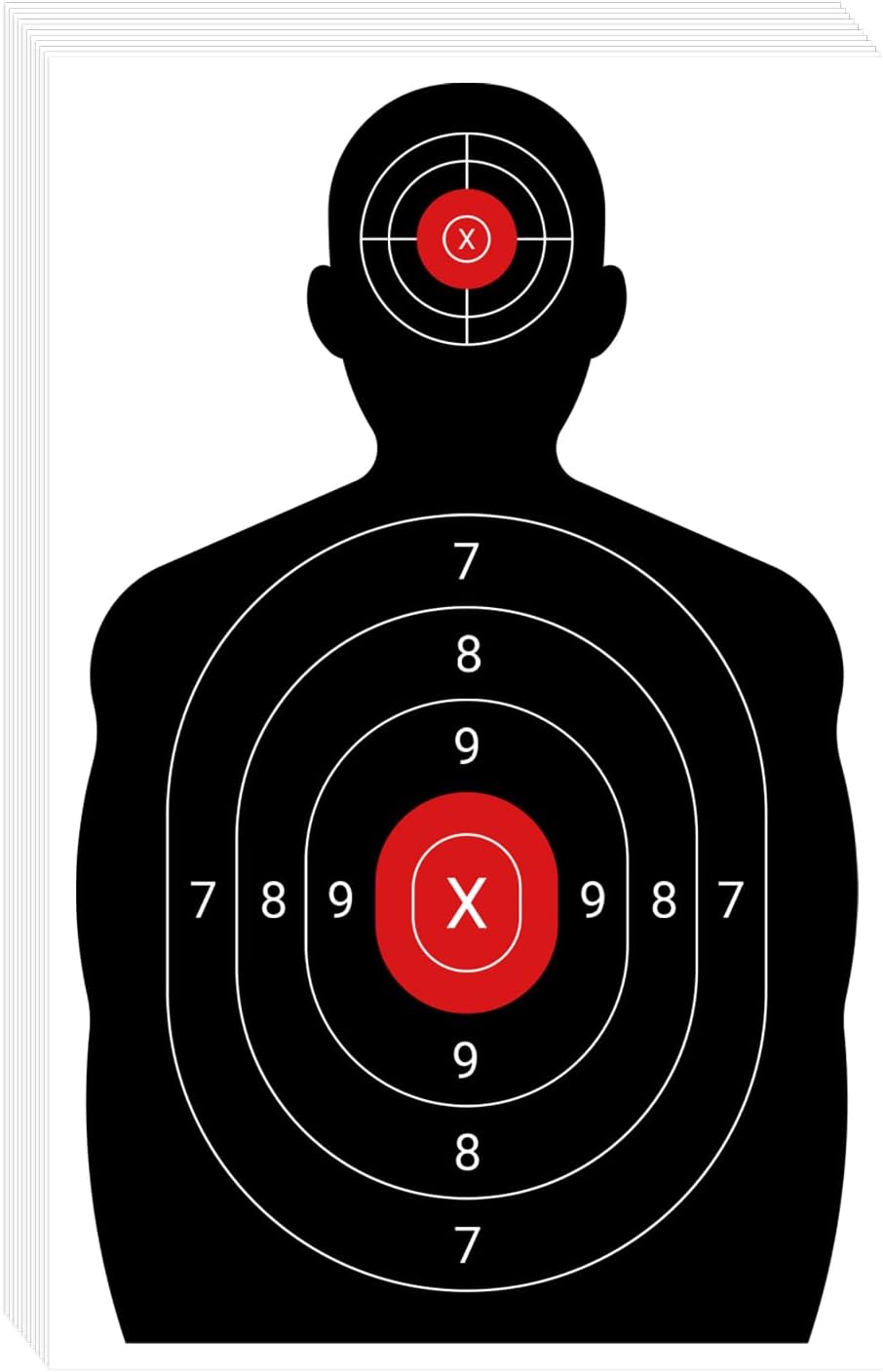 100 Pack 14x22 Inch Silhouette Shooting Targets Paper - Paper Shooting Targets for Gun & Archery Practice, Range Training