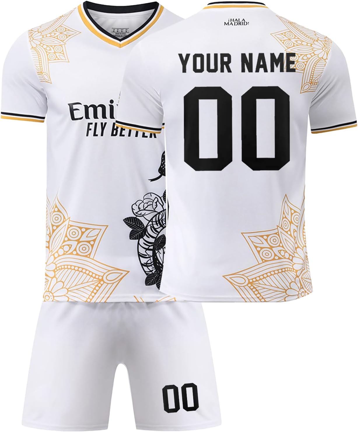 Football Kits for Boys Personalised Football Kit with Name Number Custom Jersey Shirts & Shorts Set for Men Football Gifts for Kids Adult