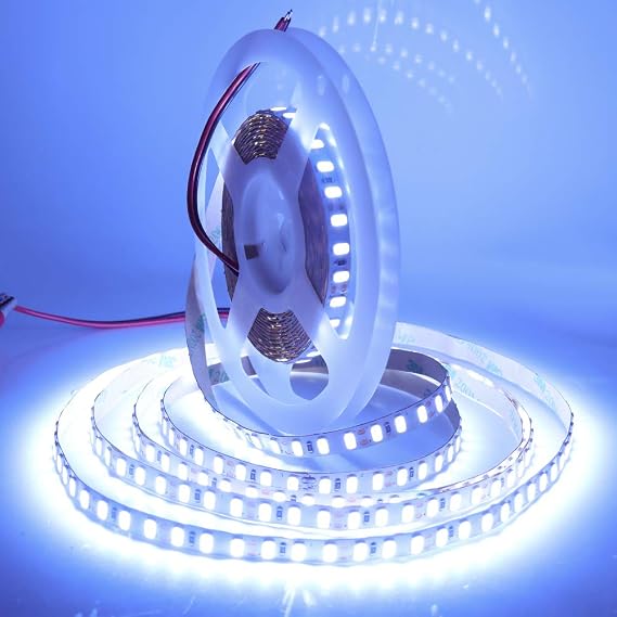 16.4FT LED Strip Lights Daylight, Non-Waterproof 12V 600 Units SMD 5630 Flexible LED Light Strips, 2 Times Brightness Than SMD5050 LED Ribbon Tape Light(Cold White)