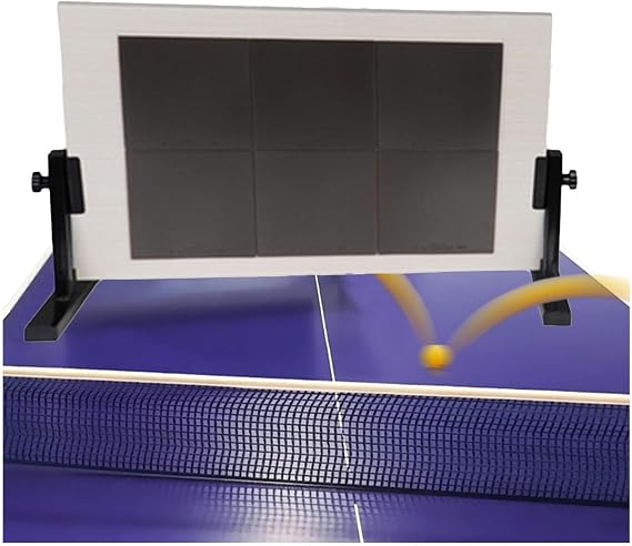 Ping Pong Return Board,Portable Table Tennis Rebound Board with 6 Rubbers,Single Self-Study Training Baffle for Home Community Game Rooms