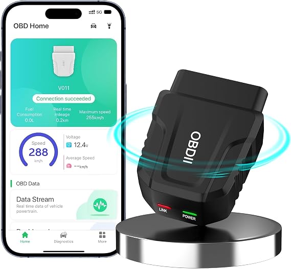 Ricokey OBD2 Diagnostic Device Bluetooth 5.4 Adapter for iOS Android Windows