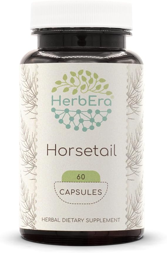 HerbEra Horsetail 60 Capsules, 1000 mg, Horsetail (Equisetum arvense) Dried Herb (60 Capsules)