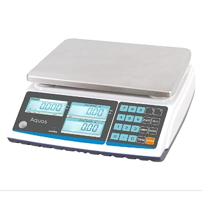 Aquos Digital Kitchen Scale Class III Legal for Trade Price Computing Scales Food & Retail Scale with LCD Backlit Display Tare Function & Stainless Steel Platform Base, 60Lbs
