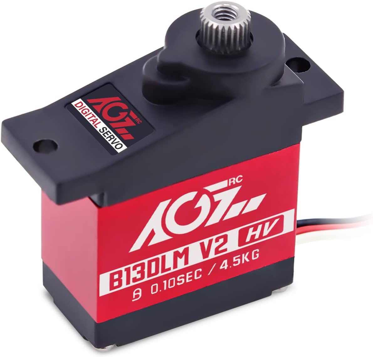 AGFRC Sub-Micro Servo Motor - Upgrade Metal Case Titanium Gear 4.5kg HV Mini Servo for 1/14 1/18 1/24 RC Cars Planes (B13DLM V2)