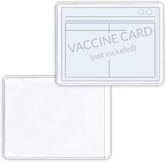 StoreSMART - Vaccine Card Holder - Clear Plastic Pocket - 25-Pack (PE2169S-VAC-25)