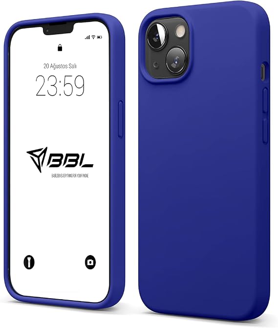 Babilden iPhone 15 Plus İle Uyumlu Kılıf İnce Ve Dayanıklı Sıvı Silikon 3 Katmanlı Tam Kaplamalı Şık Yumuşak Jel Hissi Yüksek Kalite Kauçuk Telefon Kılıfı (Parlak Lacivert