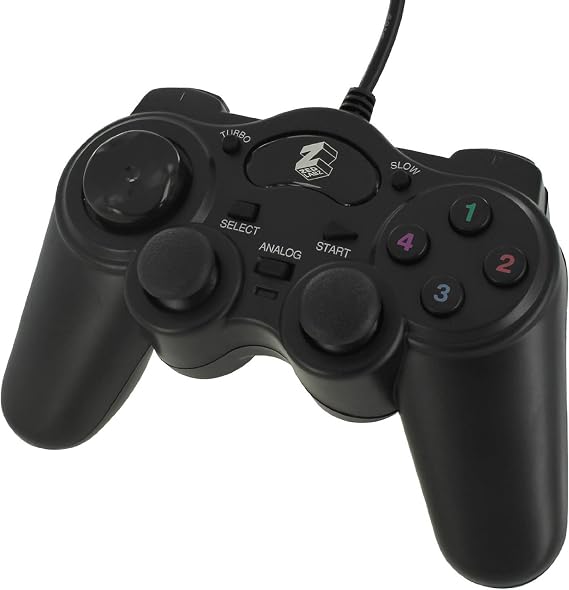 Wired controller for PS2 double shock turbo analog controller Sony PlayStation 2 & PlayStation 1 – black | ZedLabz