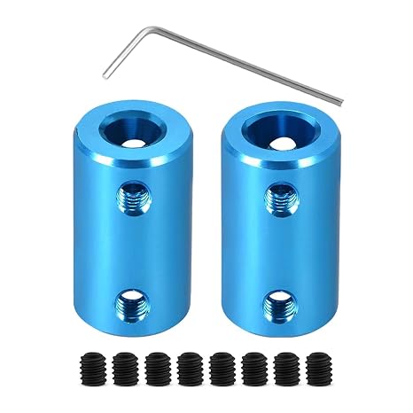 2PCS 6mm to 8mm Bore Rigid Coupling Set Screw L25XD14 Aluminum Alloy,Shaft Coupler Connector for 3D Printers, Motor Accessories