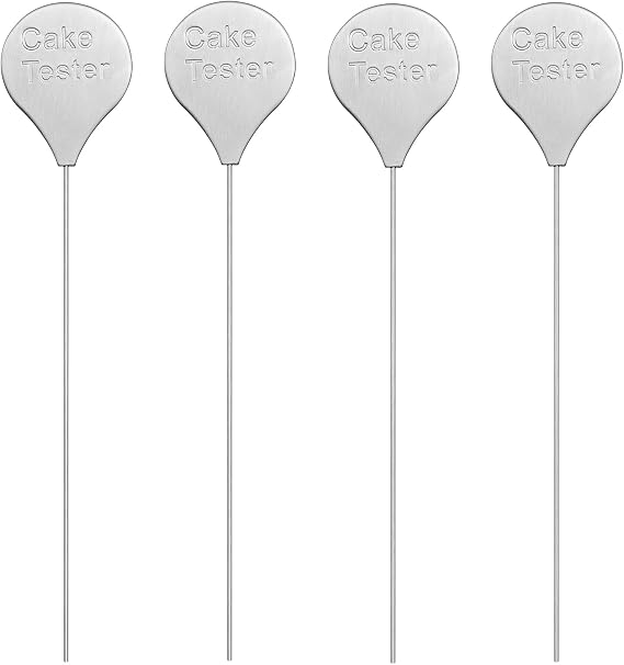 Omesata Cake Tester for Baking, 4 Packs Cakes Testing Stick Doneness | Reusable CakeTester, 7.9 inch Stainless Steel