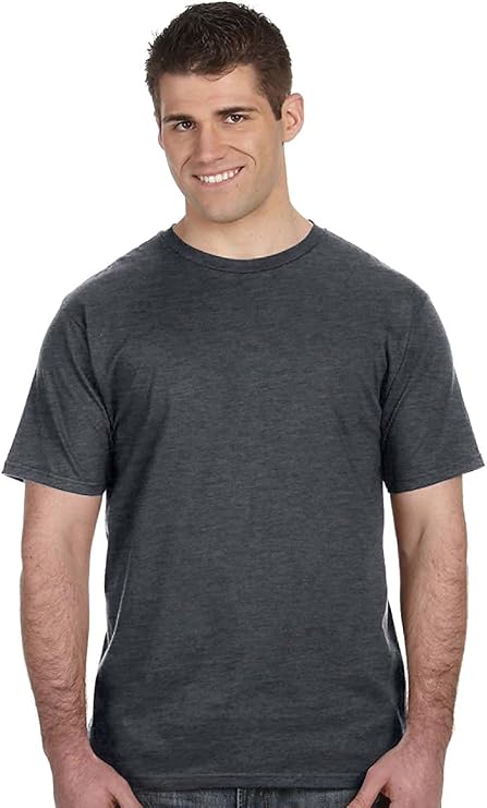 Anvil US980 American Ringspun Event T-Shirt - HEATHER DK GREY - S