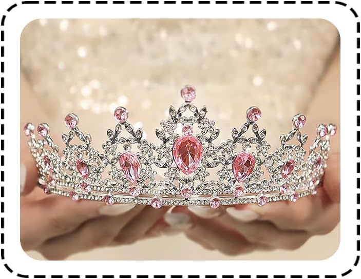 Silver Wedding Crystal Tiara Crown for Women Sparkling Rhinestone Bridal Headbands Princess Quinceanera Headpieces for Birthday Prom Pageant Party