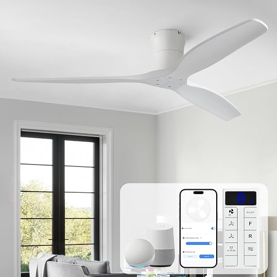 Sofucor 52" Smart Ceiling Fan with Remote No Light