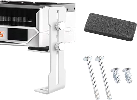 YAODHAOD GPU Support Bracket, Graphics Card Support,Video Card Holder Bracket,Adjustable GPU Anti Sag Brace 6-96mm (White)
