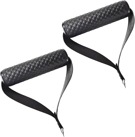 Cable Machine Attachment Handles 2 Pack, Tricep Rope Press Strength Pull Handles with Anti-Slip Grip for Home Gym and Fitness Training