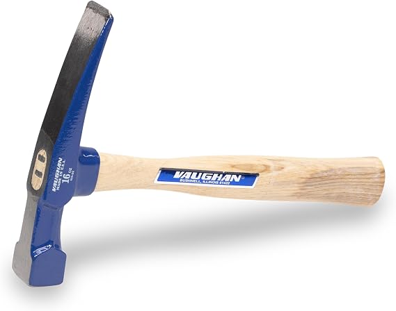 VAUGHAN Bricklayer Hammer, 16 oz, Carbide Tip, Assembled in the USA
