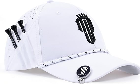 NJF Golf Performance Hats for Men with Tee Holder & Magnetic Ball Marker