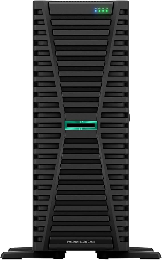 HPE ProLiant ML350 Gen11 4U Tower Server Bundled with Dual Xeon 6430 32-Core 2.1GHz, 512GB DDR5 Memory, 61.44TB Enterprise SAS 12Gb/s SSD Storage, RAID, Dual Power and iLO