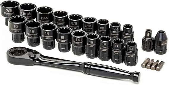Crescent CX6PT25 3/8" Drive Pass-Thru X6 Standard Spline Mechanics Tool Set. 25 Pieces