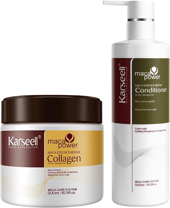 Karseell Collagen Hair Mask and Conditioner Set for Dry Damaged Hair