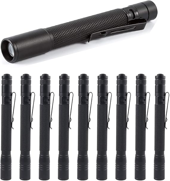 Pocketman Portable Pen Flashlight Pocket PenLight with Clip 3 Lighting Modes Small Mini Waterproof Pen Light