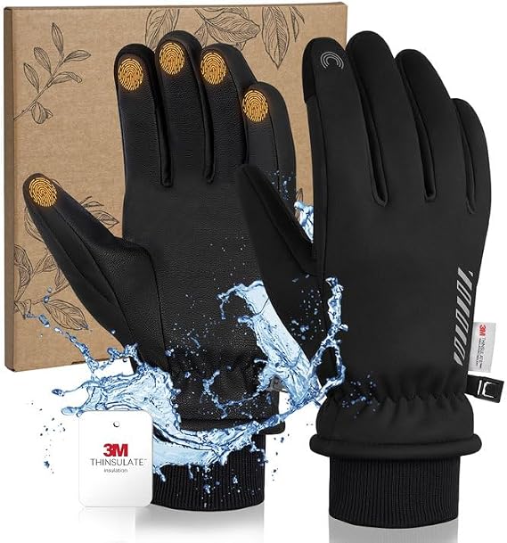 RIGWARL Winter Gloves for Men Women, Waterproof, Touchscreen, Cold Weather