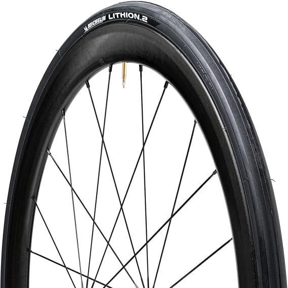 MICHELIN Lithion 2 Tire - Clincher Folding, Black/Dark Gray, 700X25