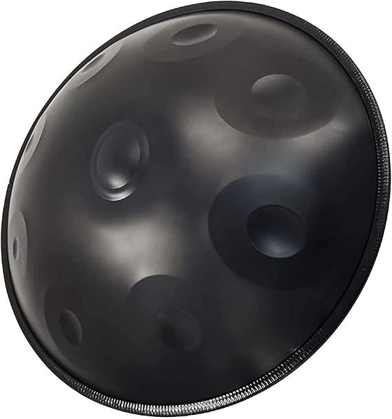 Hand Pan Drums,Handpan Drum Instrument In D Minor 9 Notes 22 Inch Steel Hand Drum, Harmonic Percussion For Sound Healing, Personal Meditation,Yoga(Color:black)
