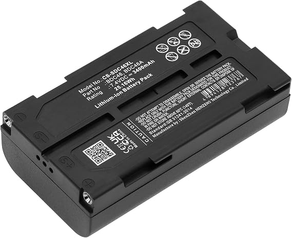 ALLC Replacement Battery for Sokkia 40200040/7380-46/BDC46/BDC-46/BDC46A/BDC-46A/BDC46B/BDC-46B/BDC-46C/SDL30,PN:40200040/7380-46/BDC46/BDC-46/BDC46A/BDC-46A/BDC46B/BDC-46B/BDC-46C/SDL30,3400mAh