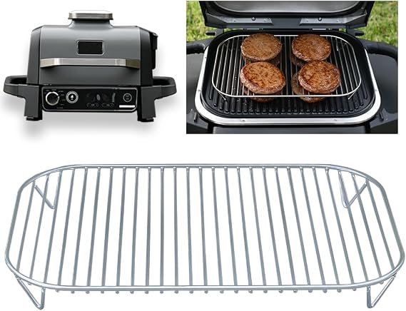 Stainless Steel Rack for Ninja Woodfire Outdoor Grill Pro XL, Pro Connect XL, OG850 OG951 Wood Fire Electric Master Grill Air Fryer Accessories, Dishwasher Safe, by INFRAOVENS