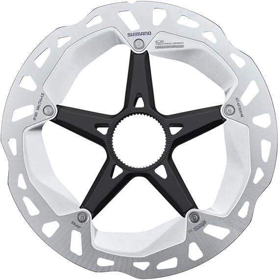 Shimano Deore XT RT-MT800-M Disc Brake Rotor with External Lockring - 180mm, Center Lock, Silver/Black
