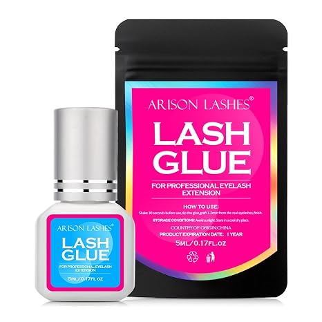 Lash Color Glue Fast Dry Strong Bond(Blue-5ml) | Waterproof, for Eyelash Extensions, Lash Adhesive, for Lash Extensions, 3-5 Weeks Retention