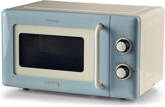 Ariete 20L 800W Vintage Style Microwave, Blue