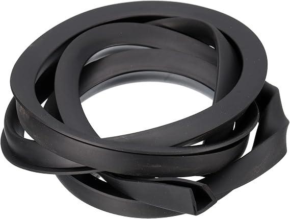 uxcell U Channel Edge Trim, 4.9ft Length Rubber Guard Seal Strip Edge Protector Flat Fit for 11.5-12mm Edge, (5/8" W x 9/16" H) Black