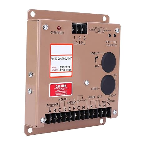 Speed Control Board, ESD5221 DC12-24V Speed Control Controller Generator Set Speed Control Board, Electric Motor Controls