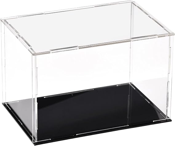 TOP-VIGOR Acrylic Clear Display Case, 15 x 10 x 10cm Assemble Dustproof Protection Countertop Box, Showcase Cube Collectibles Show Box for Figures Toys Home Storage
