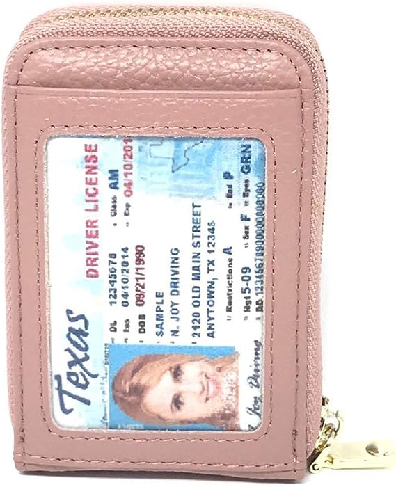 RFID Blocking Leather ID Card Case