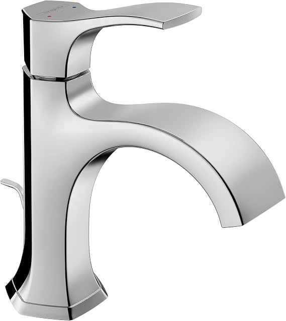 hansgrohe Locarno Transitional Ribbon Spray 1-Handle 1 8-inch Tall Bathroom Sink Faucet in Chrome, 04810000