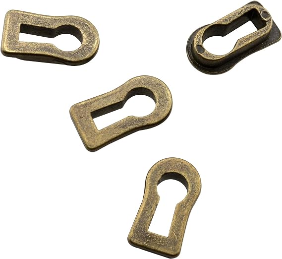 4pcs Zinc Alloy Keyhole Cover Bronze Tone for Cabinet Door, Dresser Drawers, Desk Antique, Modern Furniture Hardware