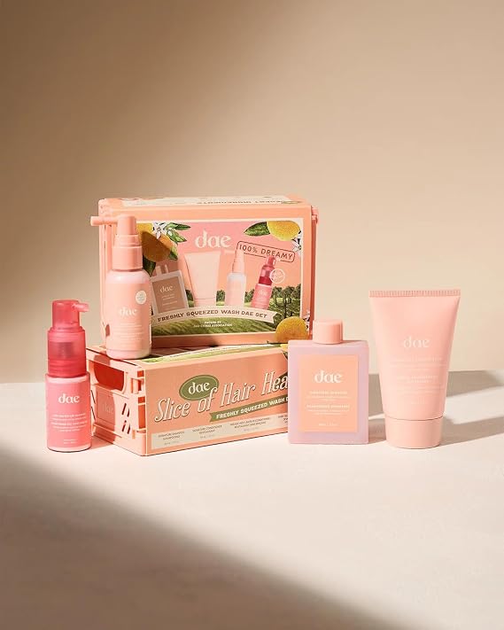 DAE Freshly Squeezed Wash Set - Travel-Size Hair Essentials (5-Piece Set)