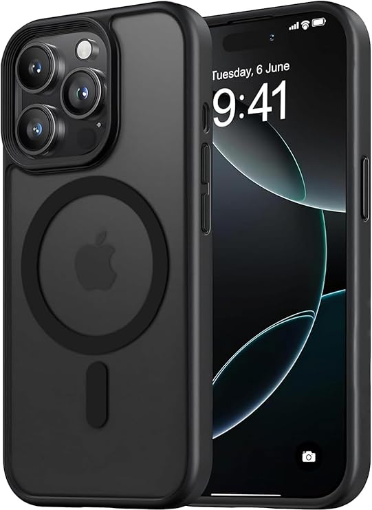 Minesk iPhone 12 ve 12 Pro için Magsafe ile Uyumlu Fusion Mat Serisi Kaliteli Orijinal Versiyon Kılıf Metal Tuş Takımı ve Ultra Güçlü Gerçek Mıknatıslar Şık Tasarım Kılıf (Siyah, 12-12 Pro)
