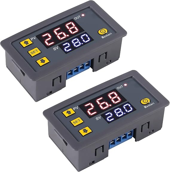2Pcs Timer Delay Relay DC 12V 20A Programmable LED Digital Cycle Delay Relay Timer Module Switch ON-Off Control 0ms-999h