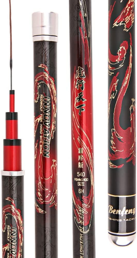 Fishing Rod Carbon Fiber Hand Pole Super Hard Ultralight Carp Rods 19tone 3.6m 3.9m 4.5m 4.8m 5.4m 5.7m 6.3m 7.2m 8m 9m 10m Reservoir Pond (Size : 10m)