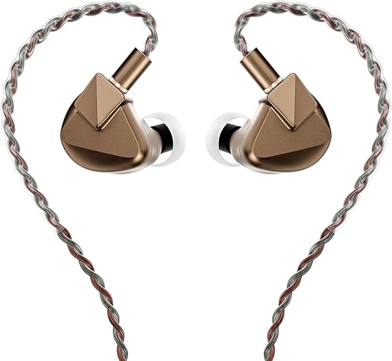 Letshuoer S12 Ultra 14.8mm Planar Driver in Ear Monitor IEM,HiFi Wired Earphones with Detachable 2pin 392-Core Silver-Plated Cable for Musicians Audiophiles (Mocha, 3.5mm/4.4mm Connector)