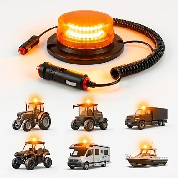Magnetic Beacon Light for Tata Xenon XT 2019-2026 12V LED Amber Warning Strobe Light Emergency Flashing Safety Lamp