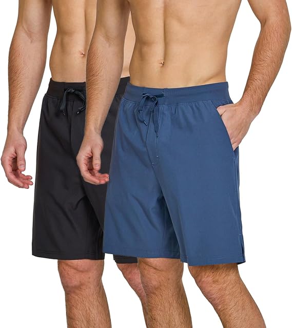 Ultra Performance Mens 2 PK Running Shorts 5/7/9 Mens Workout Athletic Short Casual 4 Way Stretch Gym Shorts for Men